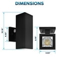 thumbnail image 5 of Luxrite Dusk to Dawn LED Outdoor Wall Light, 10", Up or Up and Down Light, 3CCT 3000K-5000K, 15/20/24W, IP65, ETL 2-Pack, 5 of 7