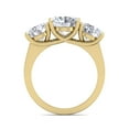 thumbnail image 3 of SuperJeweler 4 Carat Moissanite Three Stone Ring in 14 Karat Yellow Gold for Women, 3 of 6