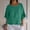 Style1-Mint Green linen shirts for women, variant on Mceream Womens Cotton Tops Summer 3/4 Sleeve Crew Neck Shirts Blouses Flowy Business Work Blouses Tunic Tops Baggy Loose Fit Pullover Summer Outfits Mint Green S