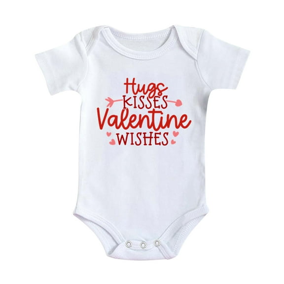 JHLZHS Baby Boy Outfits 9-12 Months Fall Boys Girls Short Sleeve Valentine's Day Letter Print Romper Bodysuit for Children Clothes Baby Girl Outfits 3-6 Months Sunflower