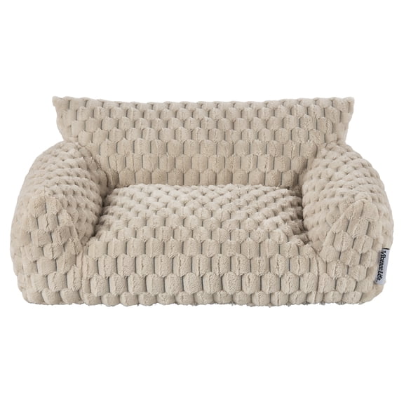 Vibrant Life Small Paw Sofa Pet Bed Vest Edition, Tan, 22" x 18"
