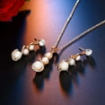 thumbnail image 3 of Mightlink Luxurious Jewelry Set Romantic Dangle Earrings Necklace Simulated Pearls Fashion Charm Wedding Bridal Bridesmaid Pendant Jewelry, 3 of 6