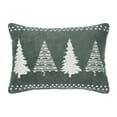 thumbnail image 4 of VHC Brands 4 Christmas Trees Green Velvet Pillow 14x10, 4 of 6