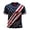 Navy, variant on Men's 2026 Patriotic Shirt National Team American Flag T-Shirt Round Neck Short Sleeve Football Game Day Graphic Tee Fan Shirts Navy XL