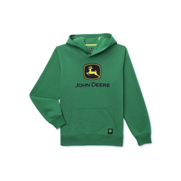 John Deere Boys Graphic Fleece Long Sleeve Hoodie, Sizes 4-18