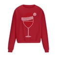 thumbnail image 4 of UVEASISHA Chandails en Molleton de Mode de Noël pour Hommes, Imprimé Verre de Vin, Col Rond, Chandail-Over, Tops Surdimensionnés, Décontracté, Graphique de Noël, Soldes de Noël Aujourd'hui, Rouge m, 4 of 5