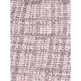 thumbnail image 5 of DARING DIVA Tweed Boat Neck Plaid Sheath Dress XS White Pink, 5 of 6