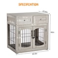 thumbnail image 2 of Premium Dog Crate with Comfort Cushion | Spacious Wooden Kennel with 2 Drawers for Large Breed Comfort, 2 of 46
