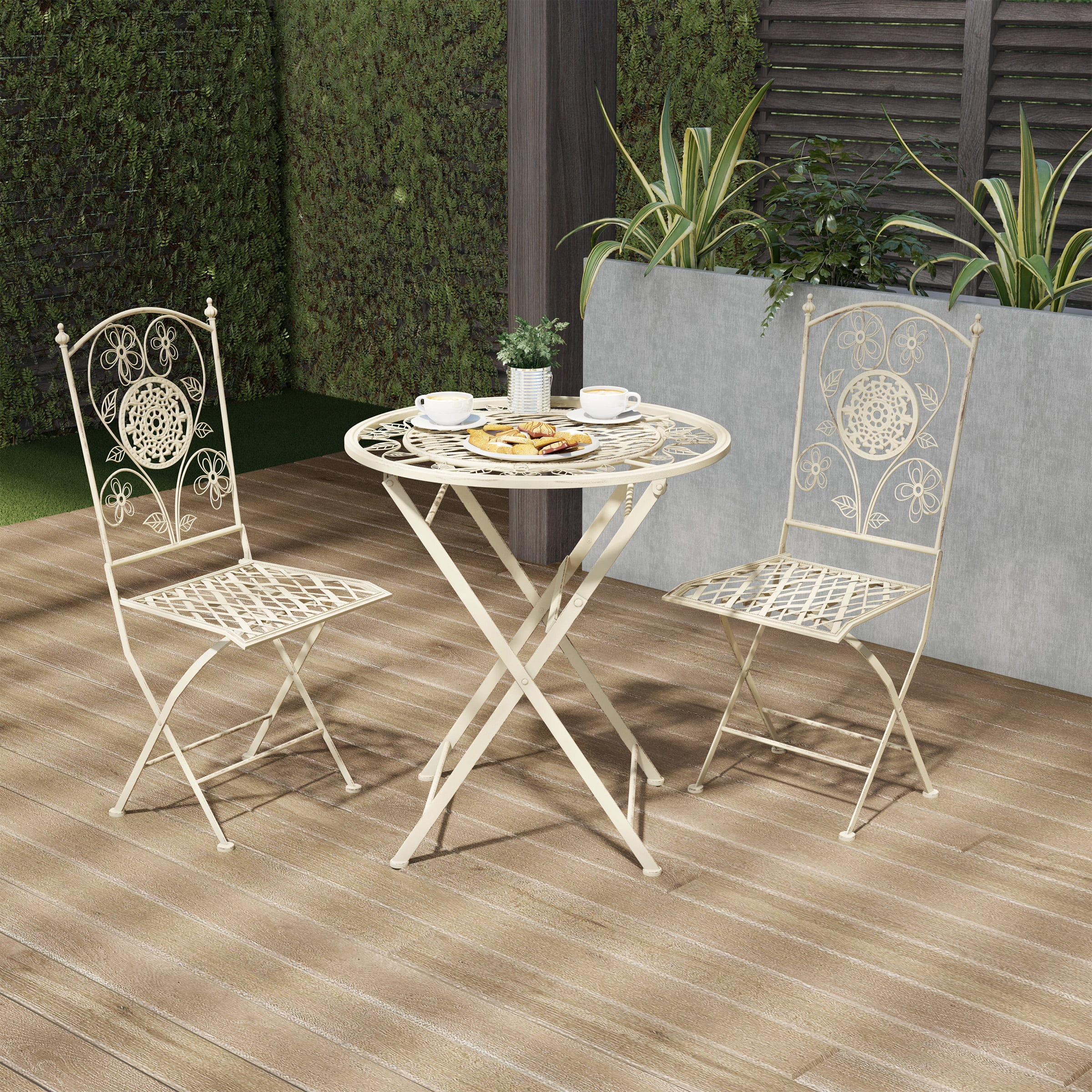 Mosaic Bistro Set Table Folding Chair Home Garden Outdoor Patio Furniture 