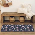 thumbnail image 4 of Pioneer Flower Floral Print Pattern Bathroom Rugs Mat, Non Slip Microfiber Bathroom Rug with Rubber Backing, Soft Mats for Bathroom Floor Tub Shower, 17"x47", 4 of 5