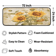 thumbnail image 2 of CURLYOOT Vintage Sunflower Runner Rug 2'x6' Washable Kitchen Runner Rug Indoor Non Slip Laundry Rugs Floor Carpet for Hallway Kitchen Entryway Bedroom Living Room, 2 of 9