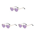 thumbnail image 1 of Gafas de sol Sonducket en forma de corazón montura de metal dorado lentes Tac protección solar púrpura Type1 NO1, 1 of 6