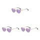 thumbnail image 1 of Gafas de sol Sonducket en forma de corazón montura de metal dorado lentes Tac protección solar púrpura Type1 NO1, 1 of 6