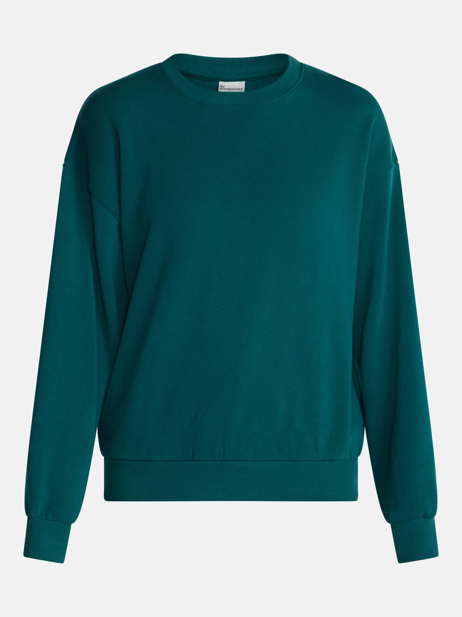 No Boundaries Pullover Crewneck Sleep Top with Long Sleeves, Women's XXS-3X