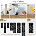 thumbnail image 6 of Spring Dandelion Window Privacy Film, Modern Country Flower Black White Static Cling UV Sun Blocking Heat Control Window Tint Day and Night, Non-Adhesive One Way Windows Privacy Cover 17.7''x39.3'', 6 of 7