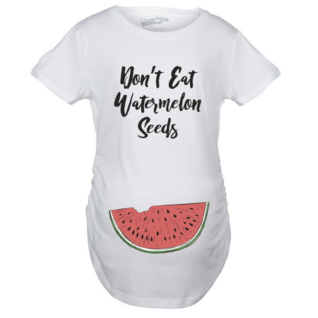 Maternity Don't Eat Watermelon Seeds Tshirt Funny Summer Pregnancy