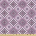 thumbnail image 1 of Abstract Upholstery Fabric by the Yard, Geometric Theme Interwined Square Motifs in Mosaic Design, Decorative Fabric for DIY and Home Accents, Pale Mauve Purple Grey by Ambesonne, 1 of 5