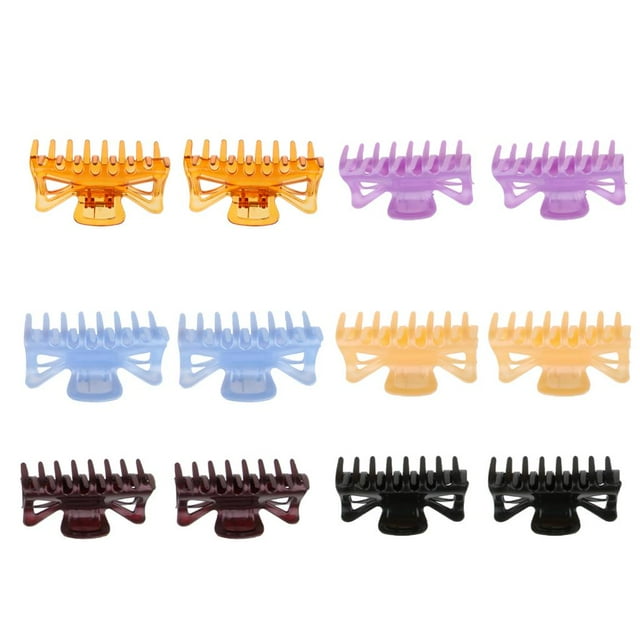 12 Unids Surtido de Color para Mujer Grandes de cabellero Clips Apretones Herramienta de