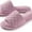 Purple, variant on Roxoni Open Toe Spa Slippers for Women Microterry and Rubber Sole US Womens Sizes 6 To 12