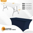 thumbnail image 2 of GHSDFBB Spandex Table Cover Fitted Rectangular Tablecloth Stretchable Fabric Lycra Tablecloth 4 ft Wrinkle-Free for Party Dj Tradeshows Banquet Weddings Cocktail, 2 Pcs, 2 of 7