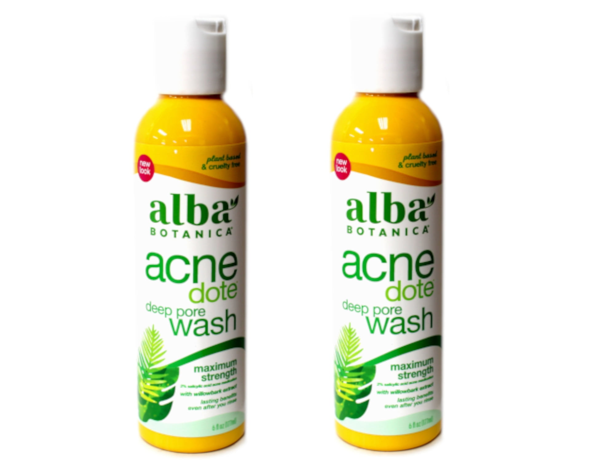 2 Pack - Alba Botanica Acnedote Deep Pore Wash 6oz Each