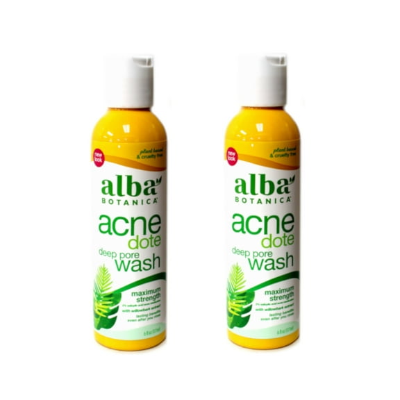 2 Pack - Alba Botanica Acnedote Deep Pore Wash 6oz Each
