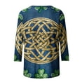 thumbnail image 5 of Women's 3/4 Sleeve Tops Oversized Crewneck St Patricks Day Irish Shamrocks Print Short Sleeve T Shirts Summer Casual Plus Size Loose Fits Comfy Soft Tee Shirt, 5 of 5
