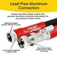 thumbnail image 6 of Pocket Hose Silver Bullet 2.0 Expandable Garden Hose 25-FT with Turbo Shot Nozzle, AS SEEN ON TV, Lead-Free, Solid Aluminum Connectors, Easy On/Off Valve, Kink-Free, Leak-Proof, 6 of 9