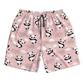 thumbnail image 3 of Uemuo Panda Flying in the Sky (2) Pattern Men's Swim Trunks Hawaiian Beach Bathing Suit Swimsuits Beach Quick-Dry Shorts with Pockets-, 3 of 9