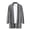 Gray, variant on JTieacloth Sweater Jackets Men's Autumn And Winter Long Solid Color Slim Knit Cardigan Coat(Black)