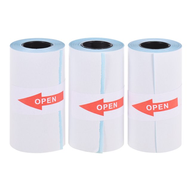 3 Rouleaux de Papier Thermique 57x30 mm Rouleau de Reçu Papier Autocollant Sans BPA Durable 10 Ans pour Imprimante Thermique de Poche Imprimante Photo Instantanée