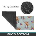thumbnail image 6 of Highland Cow and Flower Print Anti Fatigue Kitchen Rugs Set Of 2, Non Slip Washable Decorative Floor Mats for Kitchen Sink Laundry, 17"x30" and 17"x47", 6 of 6
