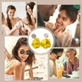 thumbnail image 4 of Rose Petal Tassel Earrings Fashion Bohemian Acrylic Flower Earrings Large Size Resin Flower Earrings-Yellow, 4 of 5