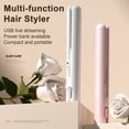 thumbnail image 1 of USB Mini Curling Iron 2-In-1 Dual Purpose Curling Wand Flat Iron Hair Straightener Curler Fast Heating Portable Travel Women Short Long Hair Styling Tools, 1 of 8