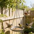 thumbnail image 6 of Hanging Bird Feeder, Colorful Plastic Outdoor Hummingbird Feeder with Chain for Seed or Water, Garden Patio Decoration Attracts Wild Birds, 6 of 6