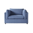 thumbnail image 3 of Navy Blue And Chair With , Modern Style, Pillow Back Arms, Extra Deep Seating, Foam Filled, Wood Frame Living Room 3 In Navy, Contemporary Construction, 3 of 5