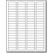 White Removable Labels - Return Address Size 1-3/4" x 1/2" - 80 per Sheet - for Inkjet/Laser Printers - 25 Sheets /