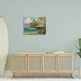 thumbnail image 2 of Vacation Waterfront Tropical Pier Coastal Painting Gallery Wrapped Canvas Print Wall Art, 2 of 7