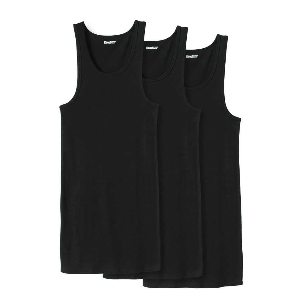 Kingsize KingSize Men's Big & Tall Cotton Tank Undershirt 3Pack