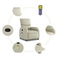 thumbnail image 5 of vidaXL Massage Recliner Chair Cream Faux Leather, 5 of 5