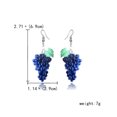 thumbnail image 2 of Boucles d'Oreilles en Argent Suspendues - Pendentif en Forme de Raisins Bleus Argent, 2 of 5