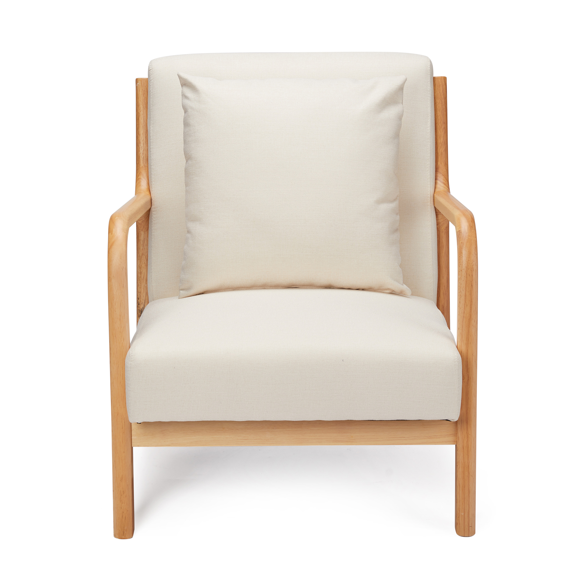 Jomeed Oak Wood Frame Mid Century Modern Accent Chair for Living Room - image 5 of 6