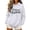 White, variant on Womens Christmas String Light Graphic Hoodie Drawstring Long Sleeve Pullover Tops with Front Pocket