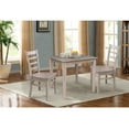 thumbnail image 3 of 30" x 30" Wood Dining Table and 2 Emily Chairs in Washed Gray Taupe-Set of 3, 3 of 3