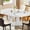White, variant on Extendable Round Dining Table for 4-6 People, 43"-59" Modern Oval Kitchen Table with Artistic Split base, Circle Dining Table for Dining Room, Black
