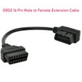 thumbnail image 3 of Scienceny Cable de extensión OBD de 16 pines, extensor de diagnóstico de coche, escáner de cable, codo en forma de L, adaptador de herramienta Vehículos, repuestos y accesorios Mis, 3 of 6