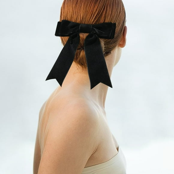 CSEONEP Big Deals Items,Hair Bow Hair Clips Christmas Bows Hair Clips for Women Cream Bow Black Bow for Hair Beige Bow Clips Hair Ribbon Bow Clips Cute Hair Accessories