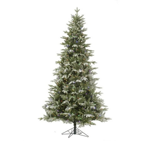 Vickerman Frosted Balsam 7.5' Green Fir Artificial Christmas Tree with 750 LED Multi-Colored