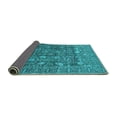 thumbnail image 2 of Ahgly Company Indoor Round Oriental Turquoise Blue Industrial Area Rugs, 8' Round, 2 of 4