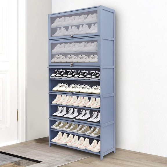 SENDERPICK Shoe Rack 10 Layers 80cm Shoes Standing Cabinet Storage Organizer Dustproof USA